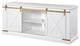 Furniture of America Birch Wood 72" Length TV Stand in White and Gold