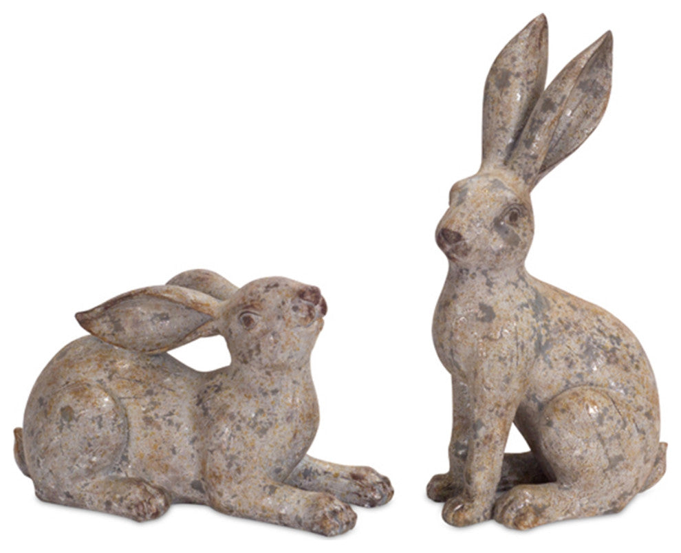 Rabbit, 2-Piece Set, Gray/Brown