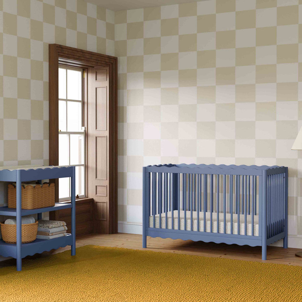 Swell 4-in-1 Convertible Crib With Toddler Bed Conversion Kit, Cove Blue