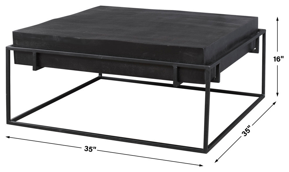 Uttermost Telone Modern Black Coffee Table