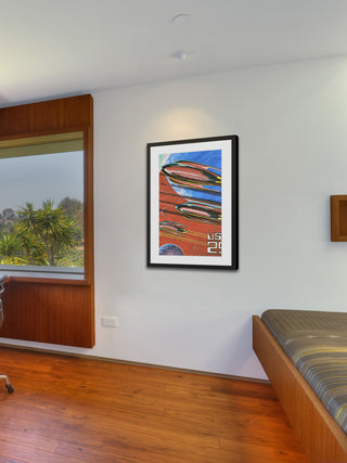 "Rockets in Space" Framed Art Print