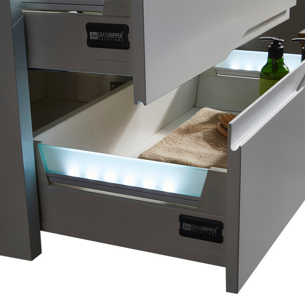 OVE Decors Vela 32" Wall Hung LED Vanity with LED Mirror