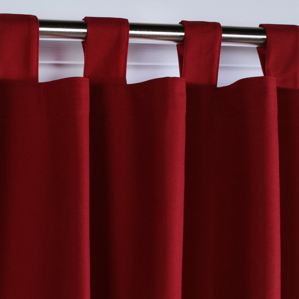 Weathermate Tab Top Panel Pair 40 x 63 in Burgundy
