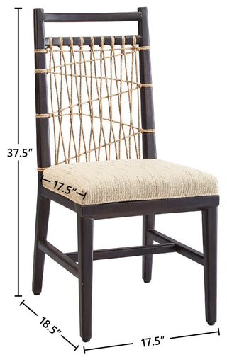 Fender String Mahogany Upholstered Dining Chair, Black