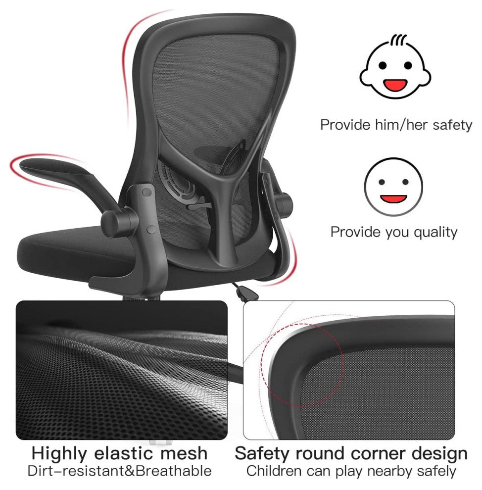 Office Chair, Ergonomic Desk Chair, Black