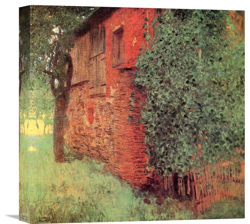 "Farmhouse At Kammer" Stretched Canvas Giclee by Gustav Klimt, 16"x16"
