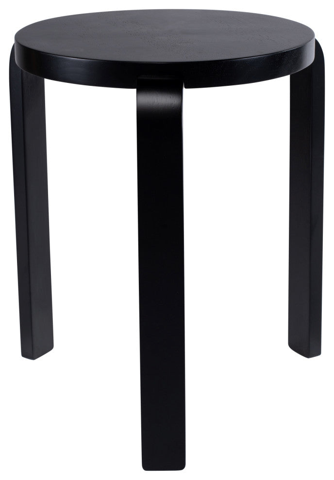 Mateo Round Backless Stacking Stools, Set of 2, Black