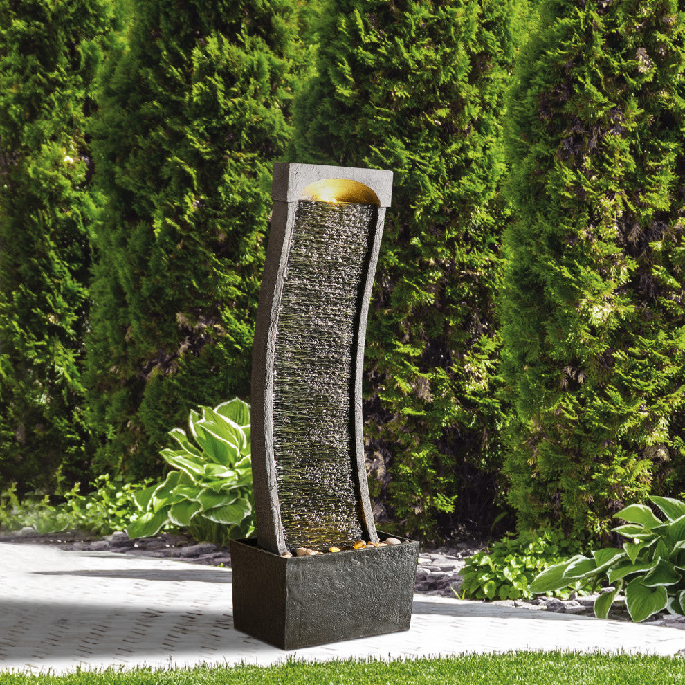 Stone Finish 38 inch Waterfall Fountain