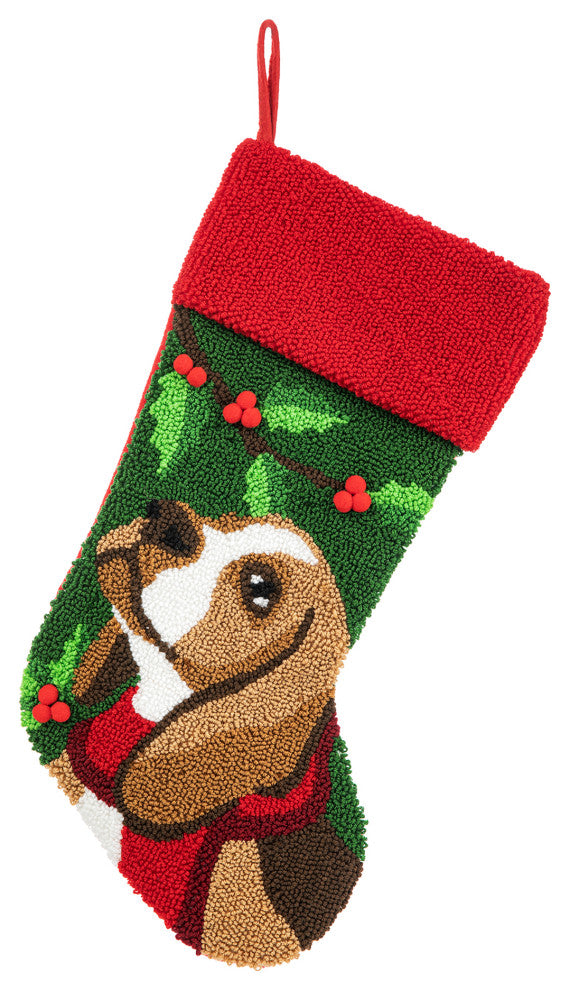 20.5"L Hooked Stocking, Dog