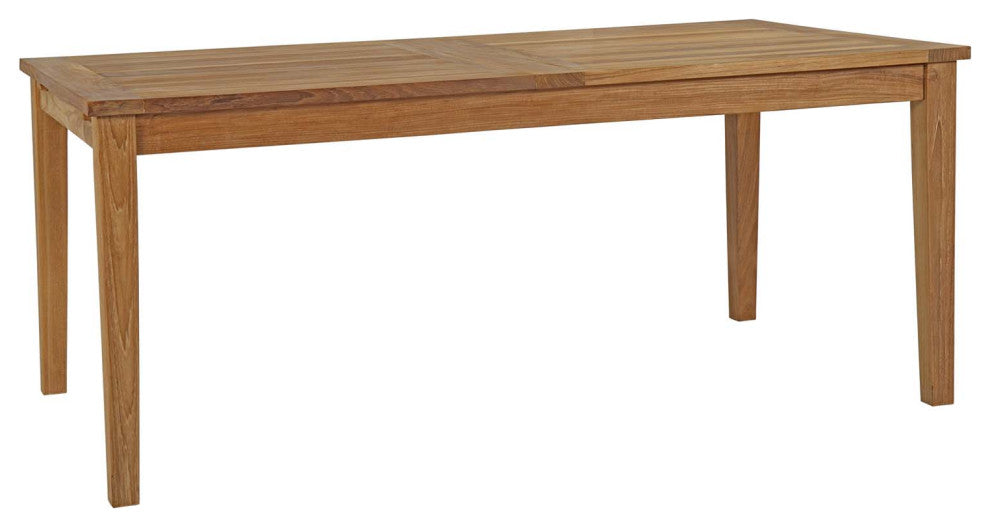 Natural Marina Extendable Outdoor Patio Teak Dining Table