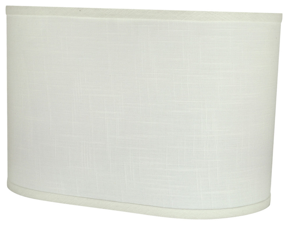Aspen Creative 37051 Oval Hardback Shaped Spider Lamp Shade in Off-White