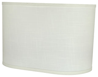 Aspen Creative 37051 Oval Hardback Shaped Spider Lamp Shade in Off-White