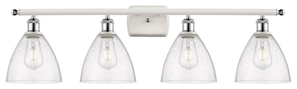 Innovations 516-4W-WPC-GBD-754 4 Light Bath Vanity Light, White, Polished Chrome
