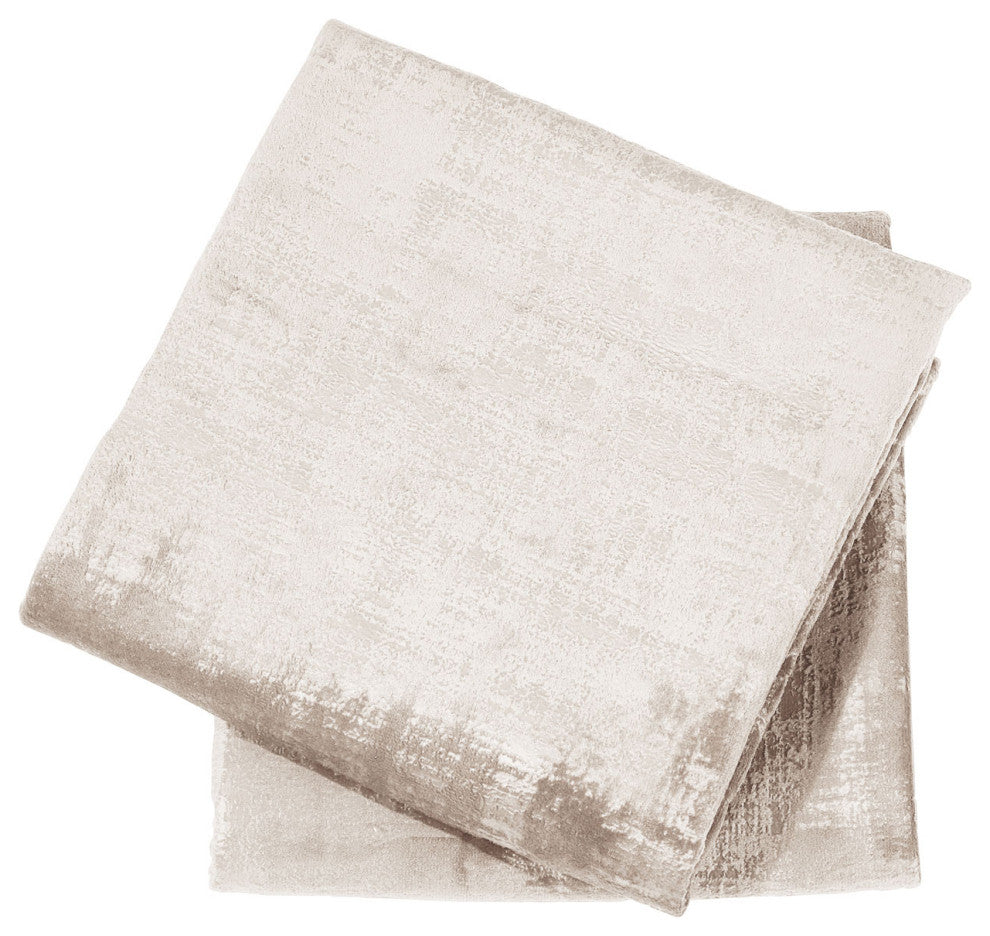 Velvet 2 Piece Euro Pillow Cover Set, Gardenia, 2 Piece, 26"x26"