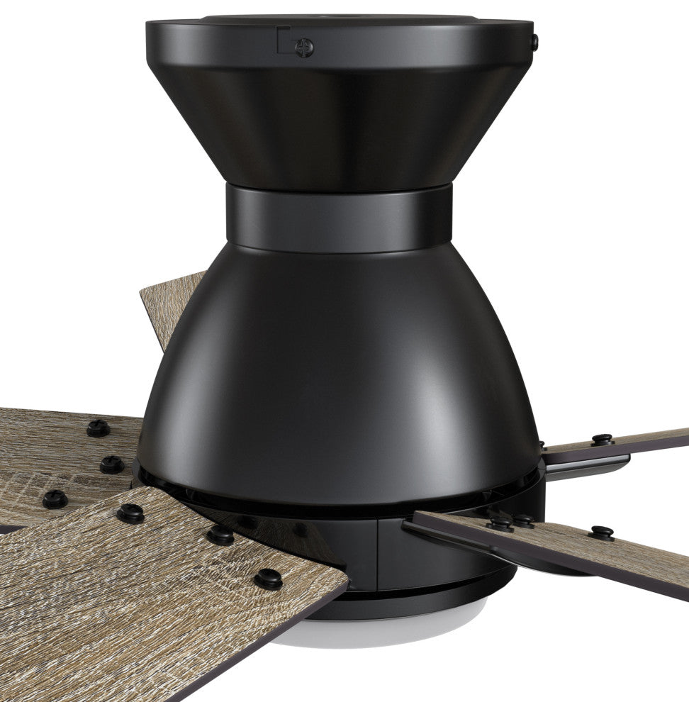 CARRO 52" Indoor Ceiling Fan With Remote and Light Kit for Living Room, Black