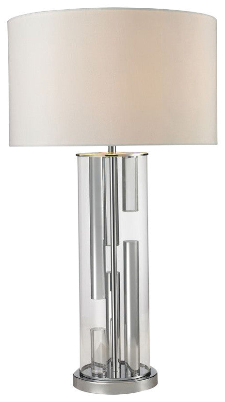 Dimond Trump Home Castello Clear Glass LED Table Lamp, Polished Chrome