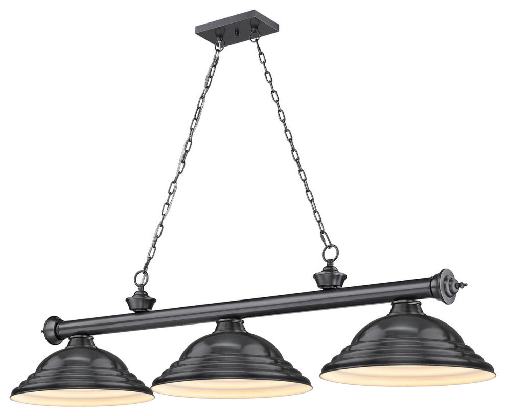 Zlite 2306-3BP-SBP 3-Light Billiard, Bronze Plate