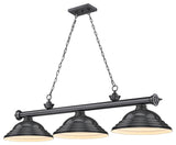Zlite 2306-3BP-SBP 3-Light Billiard, Bronze Plate