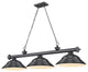 Zlite 2306-3BP-SBP 3-Light Billiard, Bronze Plate