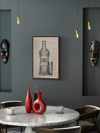 "Ice Vodka" Framed Painting Print, 12"x18"