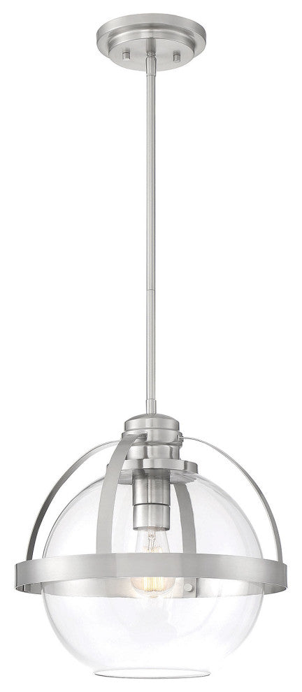 Pendleton 1-Light Pendant, Satin Nickel