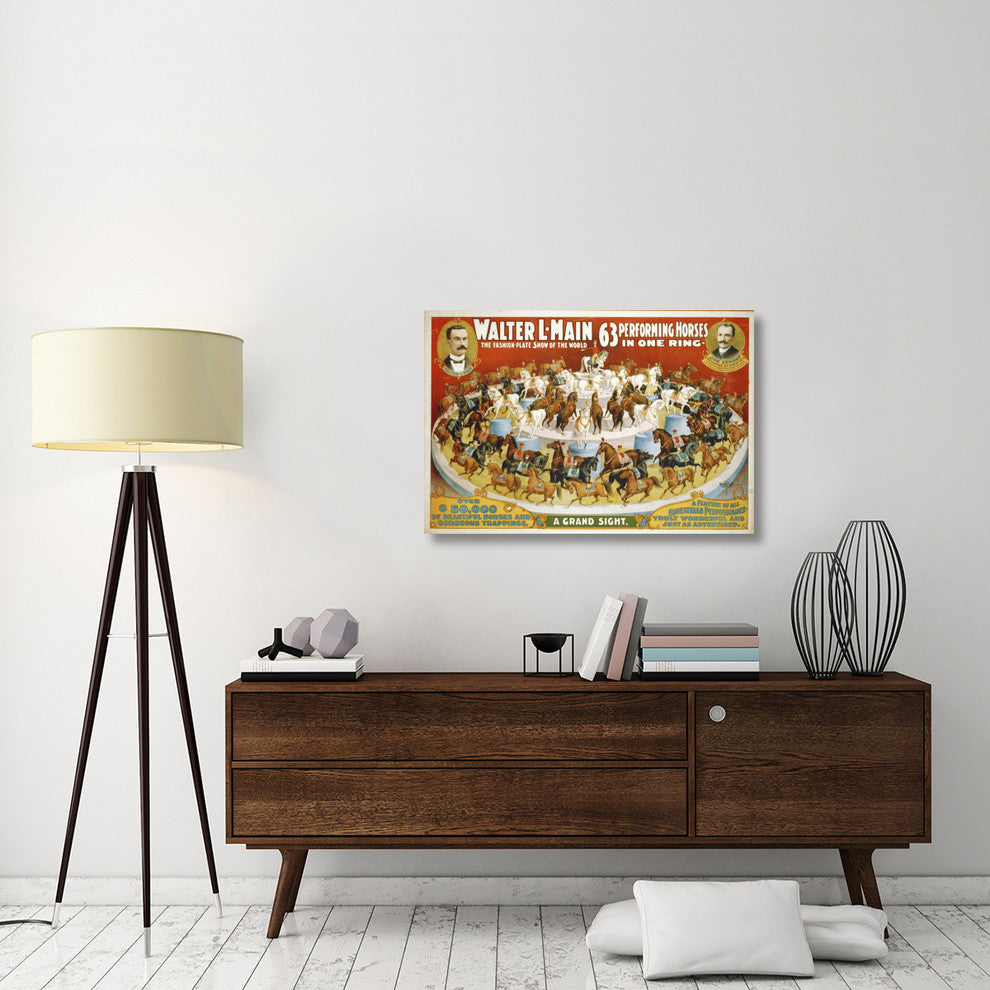 "63 Performing Horses - 1899" Canvas by Hollywood Photo Archive, 40x27"