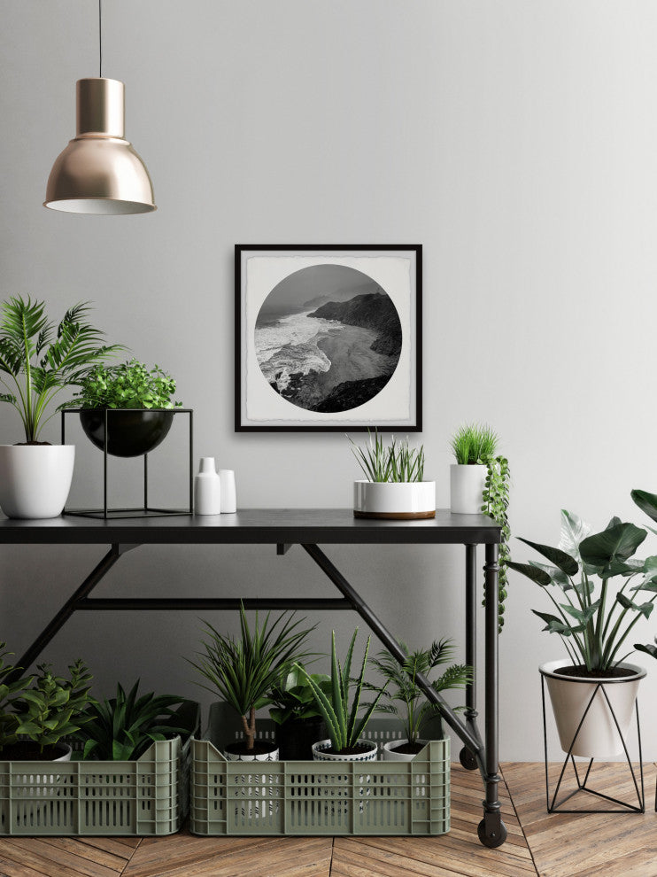 "Big Ocean Waves" Framed Painting Print, 18x18