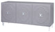 Grey Buffet, Modern Hollywood Glam 3 Door Cabinet, Art Deco Sideboard