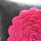 Hot Pink Rose, 26"x26" Faux Suede Fabric Pink Euro Shams