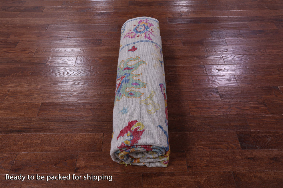 Turkish Oushak Handmade Wool Rug 8' 0" X 9' 8" - Q16069