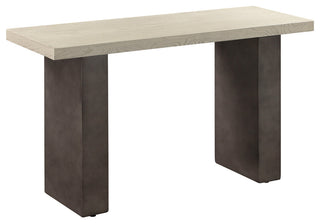Abbey Concrete and Grey Oak Wood Console Table