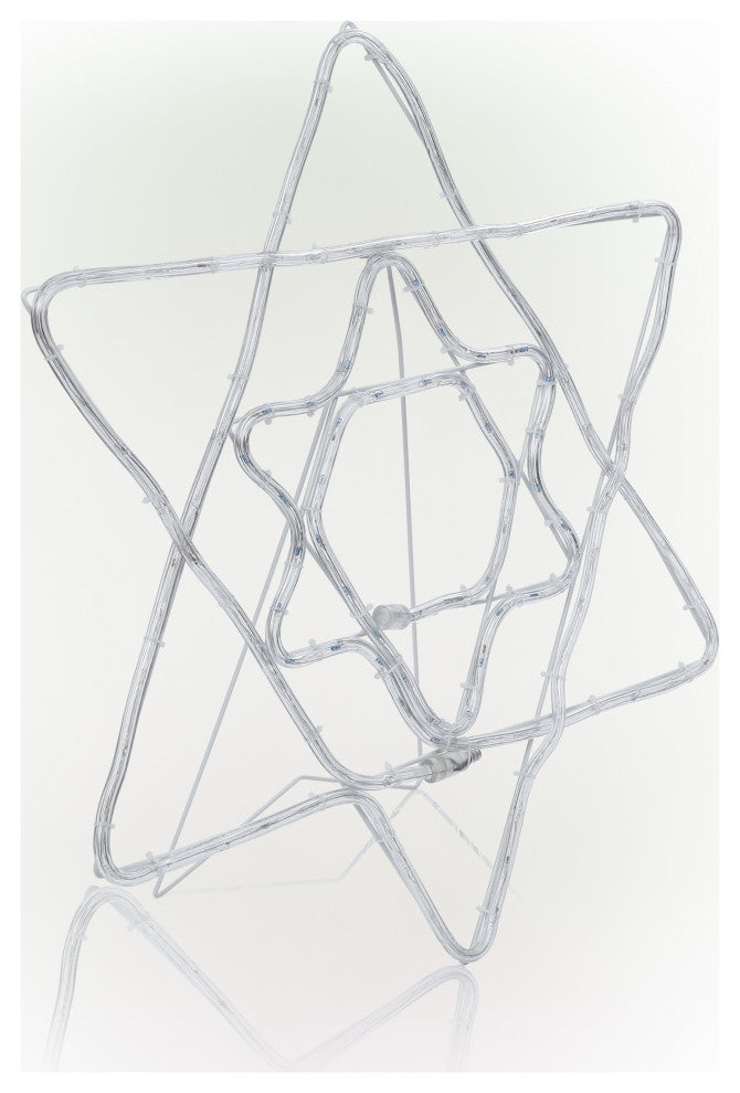 Hanukkah Decoration with Blue and White LED Lights, Star of David