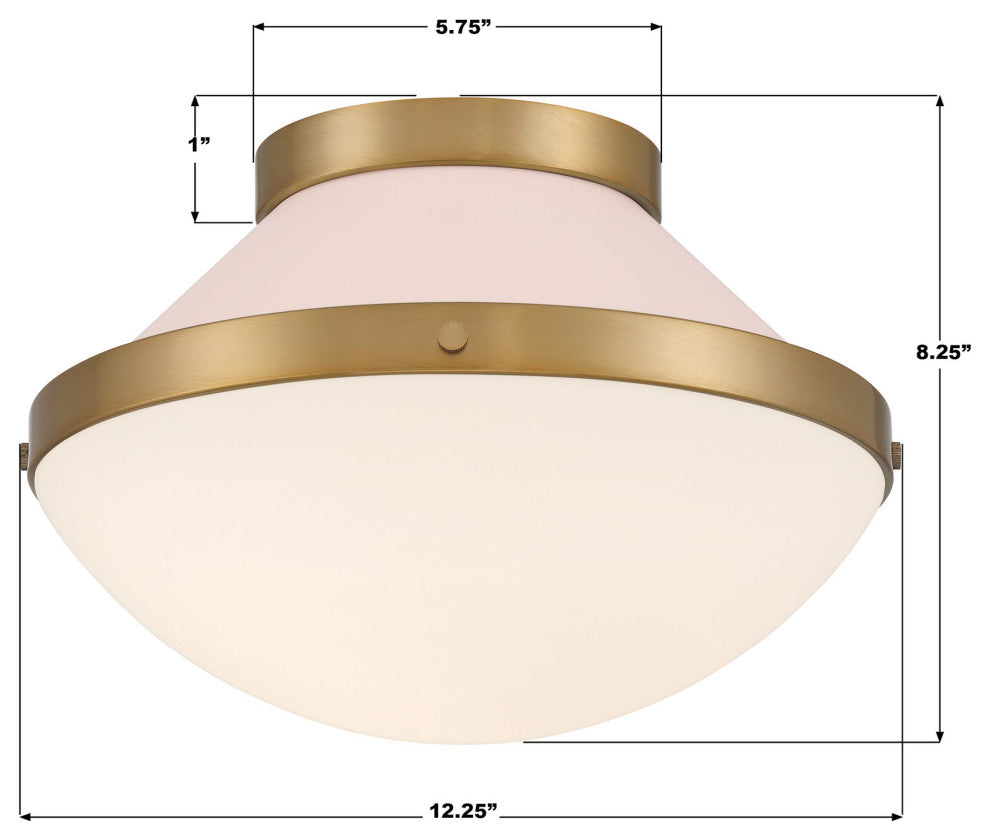 Crystorama Lighting Group XAN-8001 Xander 12"W Flush Mount Bowl - Vibrant Gold