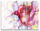 "Red Rose Illustration" Digital Metal Wall Art, 3 Panels, 36"x28"