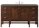 Addison 60" Single Vanity Cabinet, Mid Century Acacia, Grey Expo Quartz