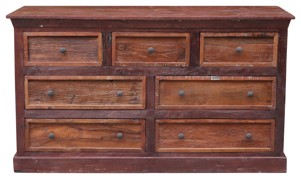 Trestle 7-Drawer Dresser, Brown