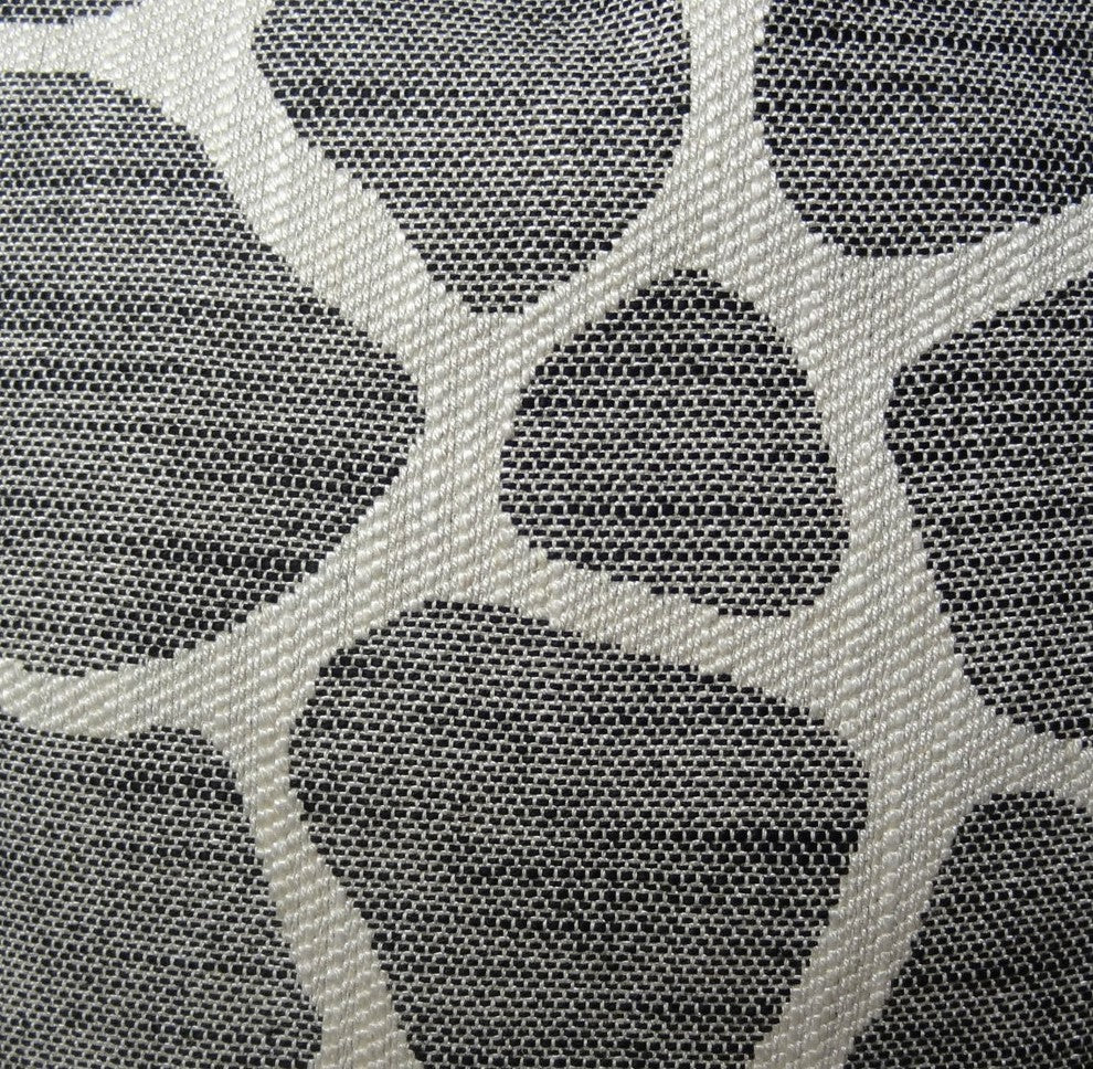 Sable Giraffe Black and Cream Handmade Luxury Pillow, 12"x20"