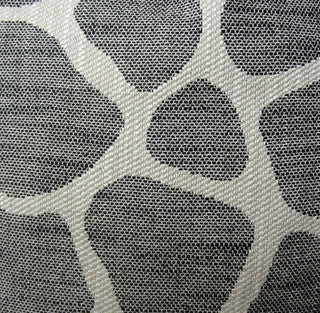 Sable Giraffe Black and Cream Handmade Luxury Pillow, 12"x20"