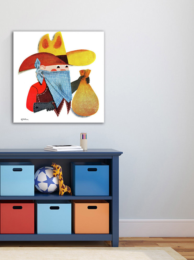 "Cowboy" Painting Print on Canvas by Curtis
