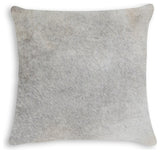 Natural Torino Cowhide Pillow 18"x18", Grey