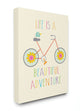 Stupell Industries Life Is A Beautiful Adventure Bird on a Bike, 30"x40", Canvas