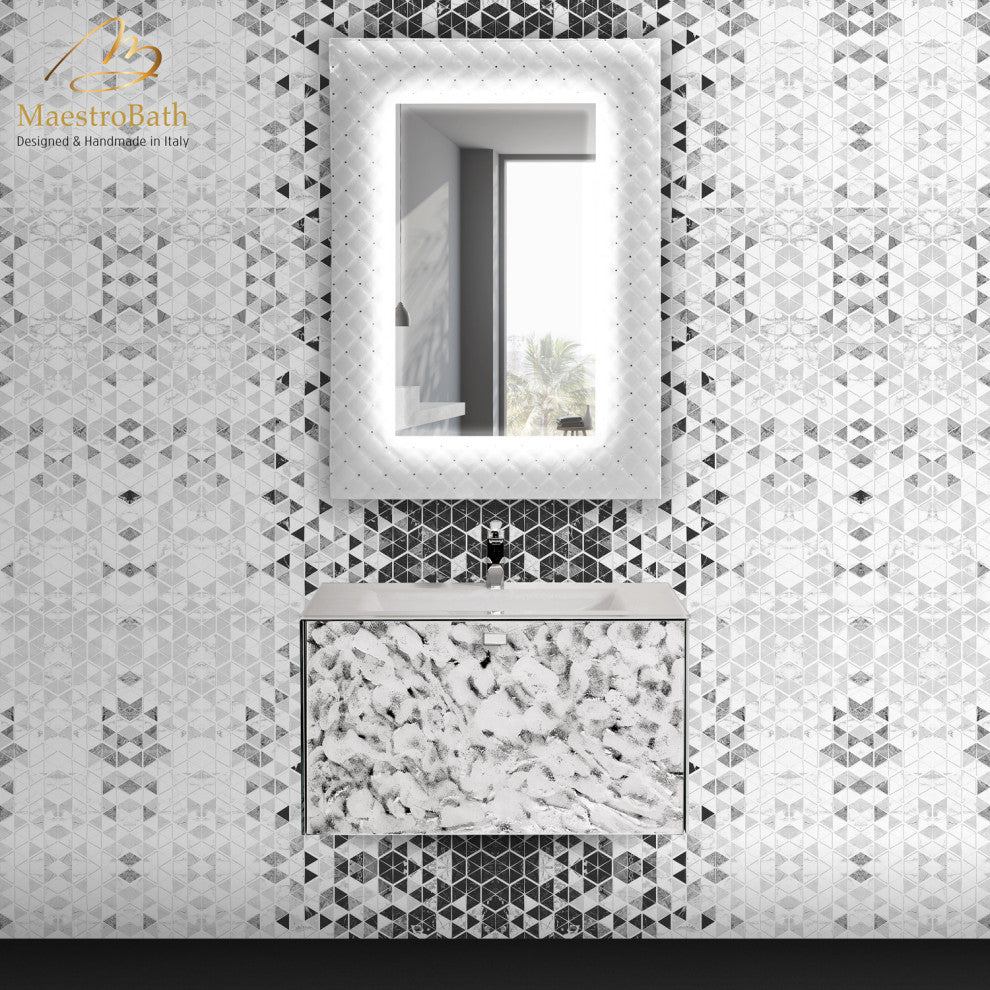 Bianca Luxury Crystal Single Vanity Mirror