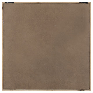 Wooden Gray and Beige Ethnic Tile Wall Plaque