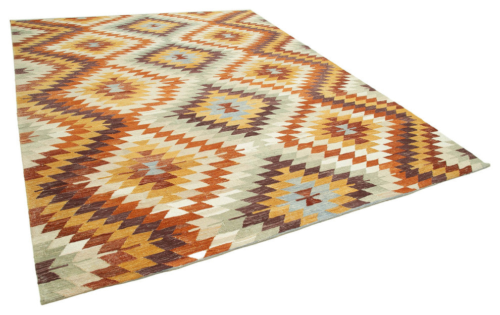 Rug N Carpet - Hand-knotted Turkish 9' 3'' x 11' 9'' Unique Wool Kilim Rug