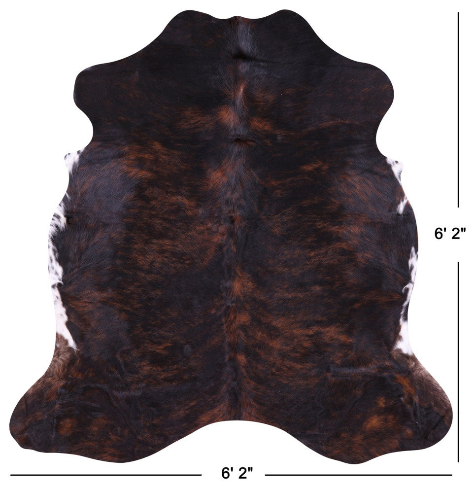 6' 2" X 6' 2" Organic Natural Hair-On Cowhide Area Rug C2034