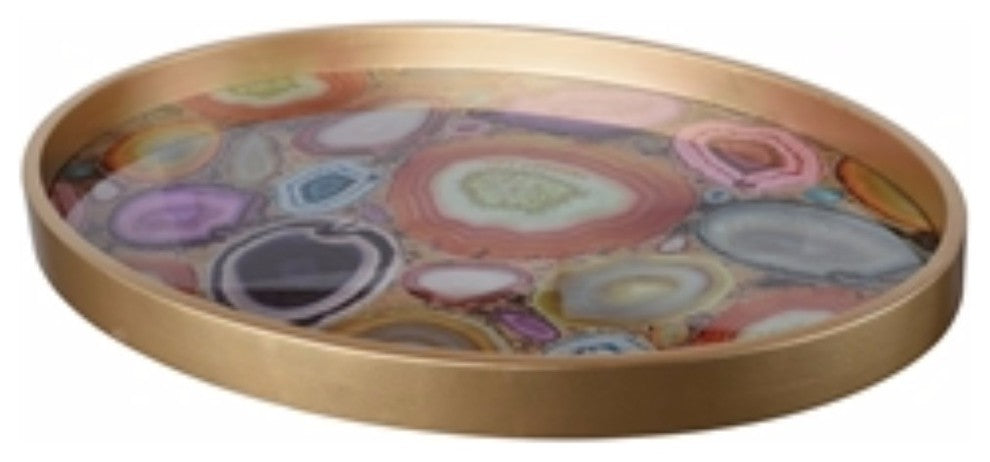Contemporary Elegant Tray, Gold