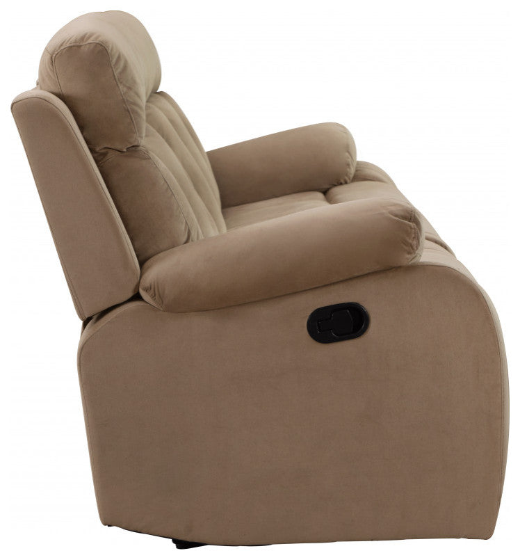 63''x38''x40'' Modern Beige Leather Sofa And Loveseat