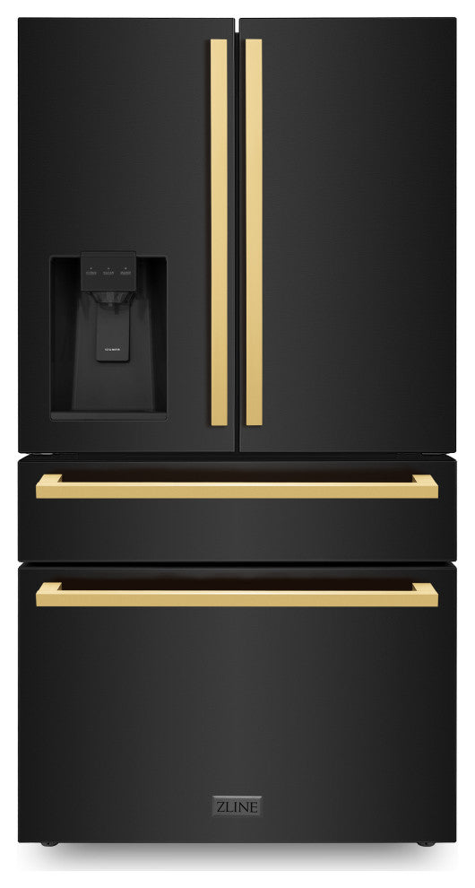 Refrigerator With Dispenser, Black Stainless RFMZ-W-36-BS-FG