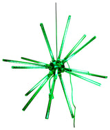30" Animated Green LED Star Burst