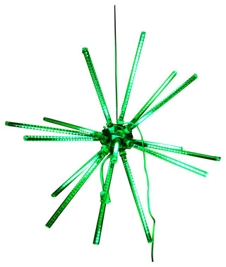 30" Animated Green LED Star Burst